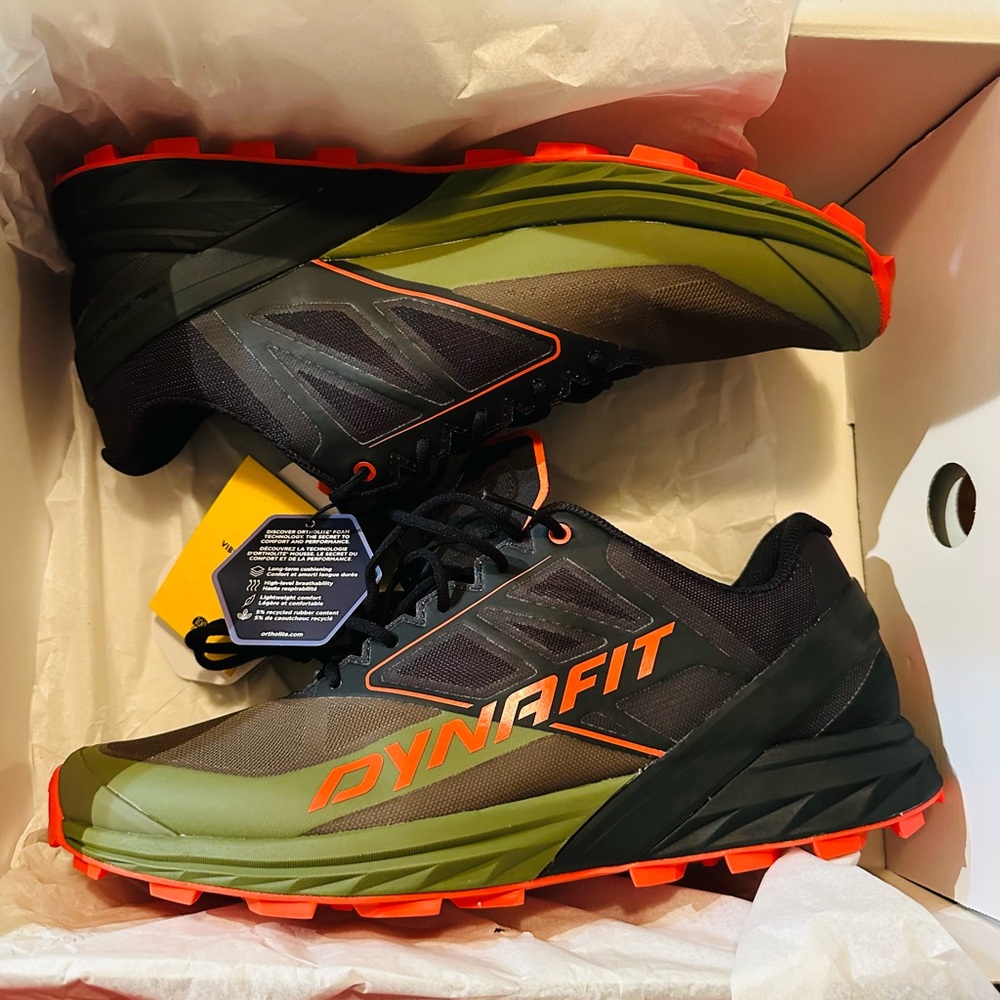 Black and Green Athletic Trail Shoes